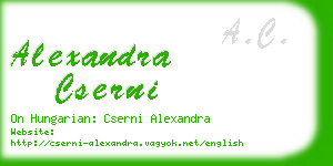 alexandra cserni business card